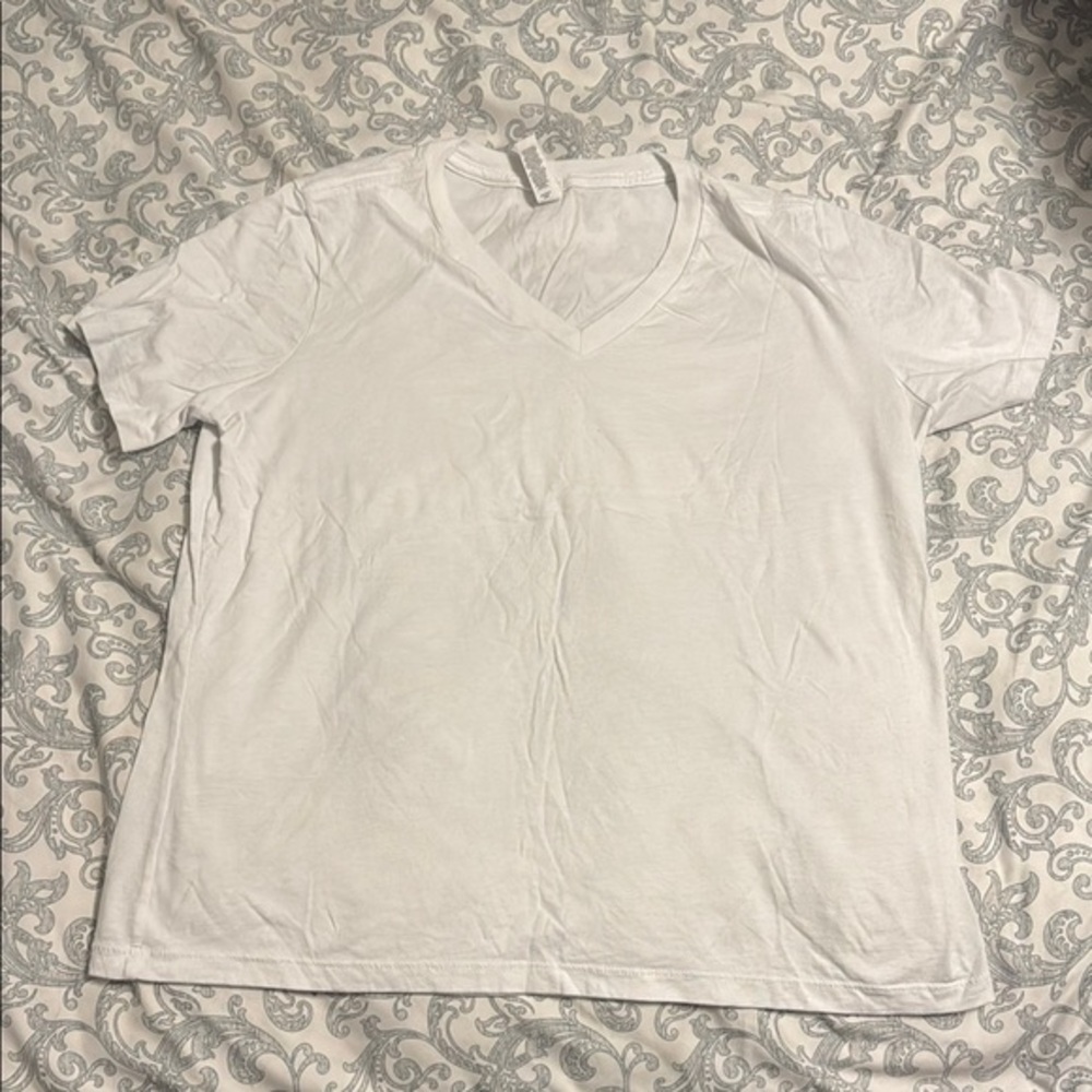 Bella Canvas White V-Neck Short Sleeve Tee